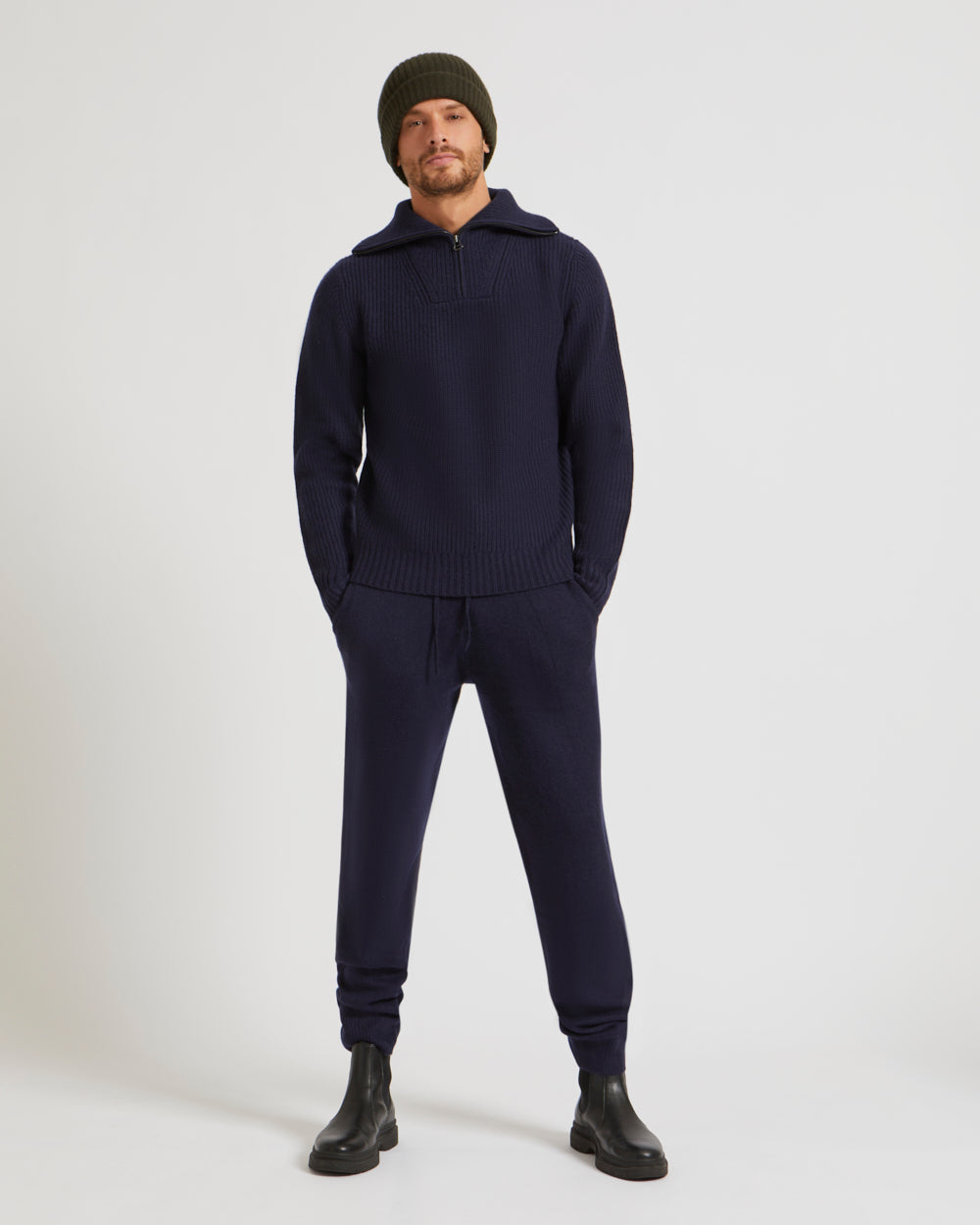 Pantalon jooging en maille lainage cachemire