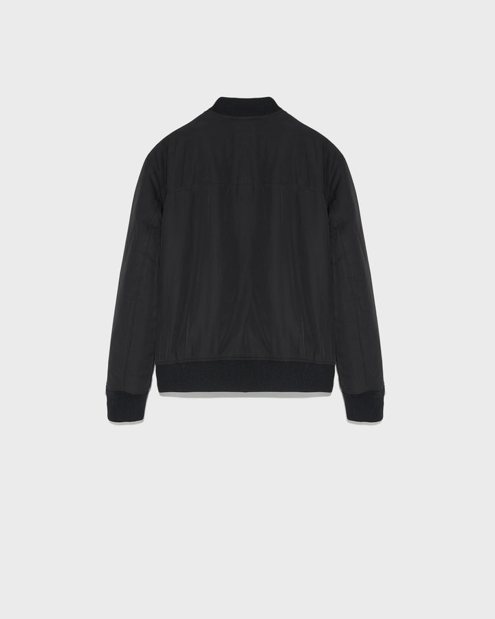 Mink reversible technical fabric varsity jacket