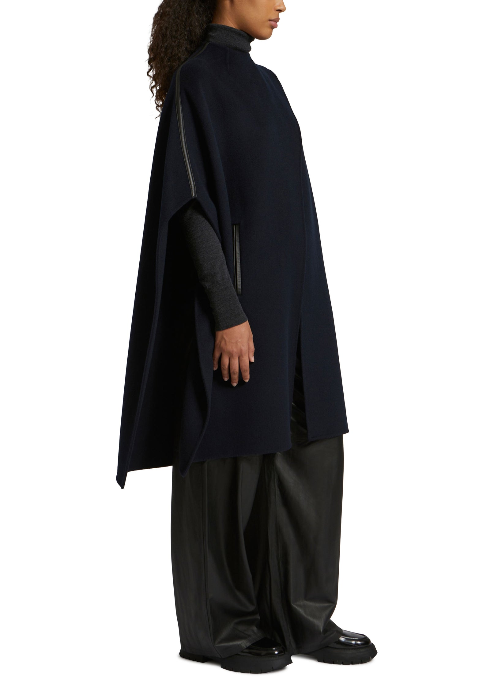 laubeblanc 3way Wool Cape いやらしい coat チャコール