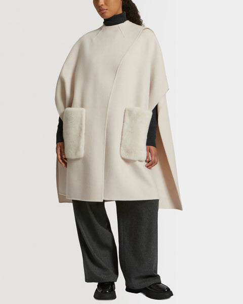 laubeblanc 3way Wool Cape coat  かじまり 3way Wool Cape coat – L'AUBE BLANC