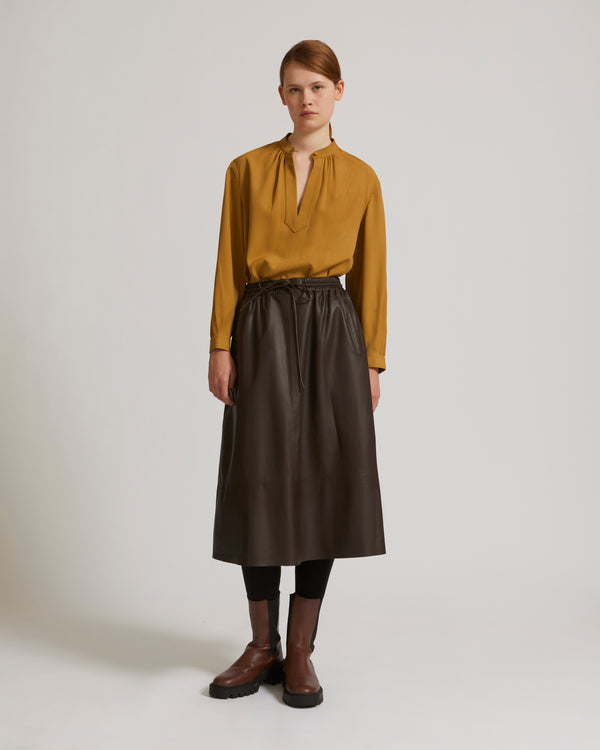 Blouse ample en twill de laine