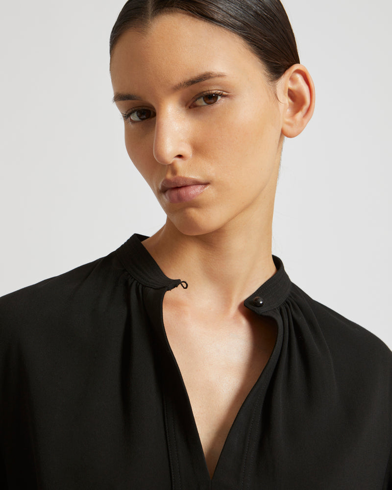 Blouse ample en twill de laine