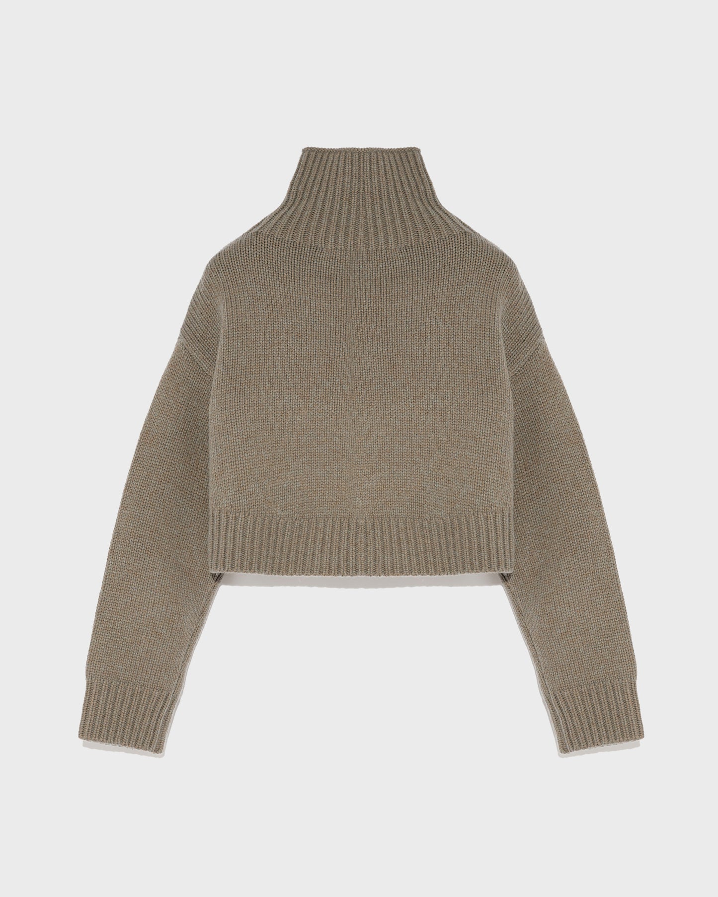 Cropped cashmere wool knit jumper