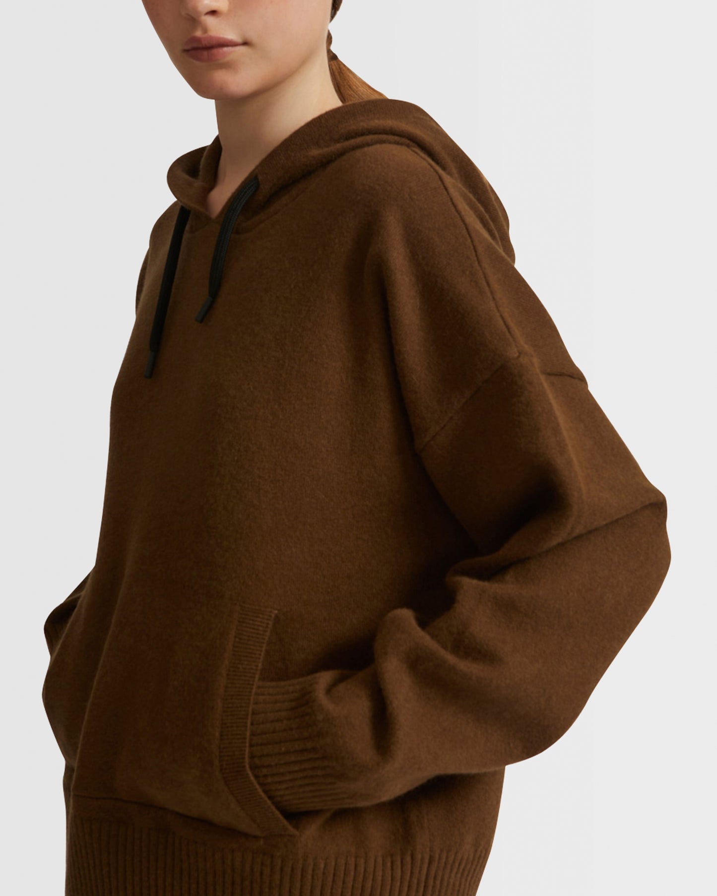 Knitted hoodie Angora wool