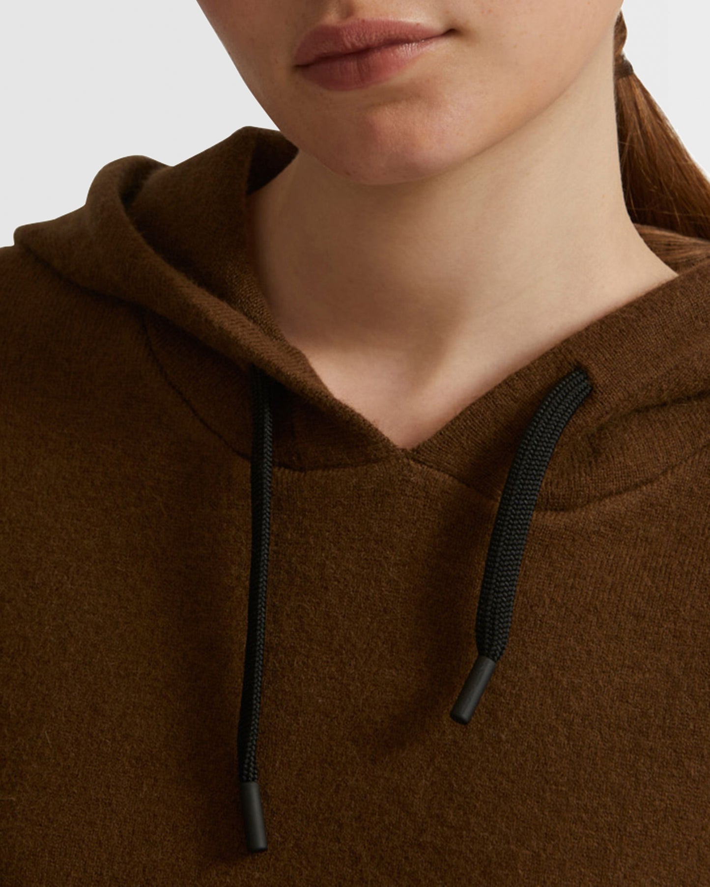 Knitted hoodie Angora wool