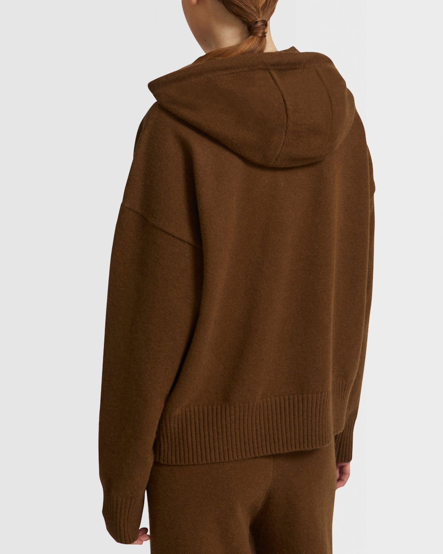 Knitted hoodie Angora wool