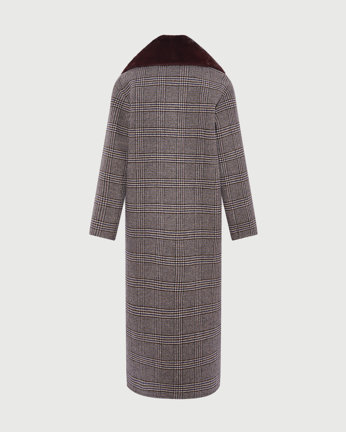 CARRY OVER : Manteau long en lainage cachemire avec col en fourrure de vison- Yves Salomon - Nouvelle collection Automne Hiver