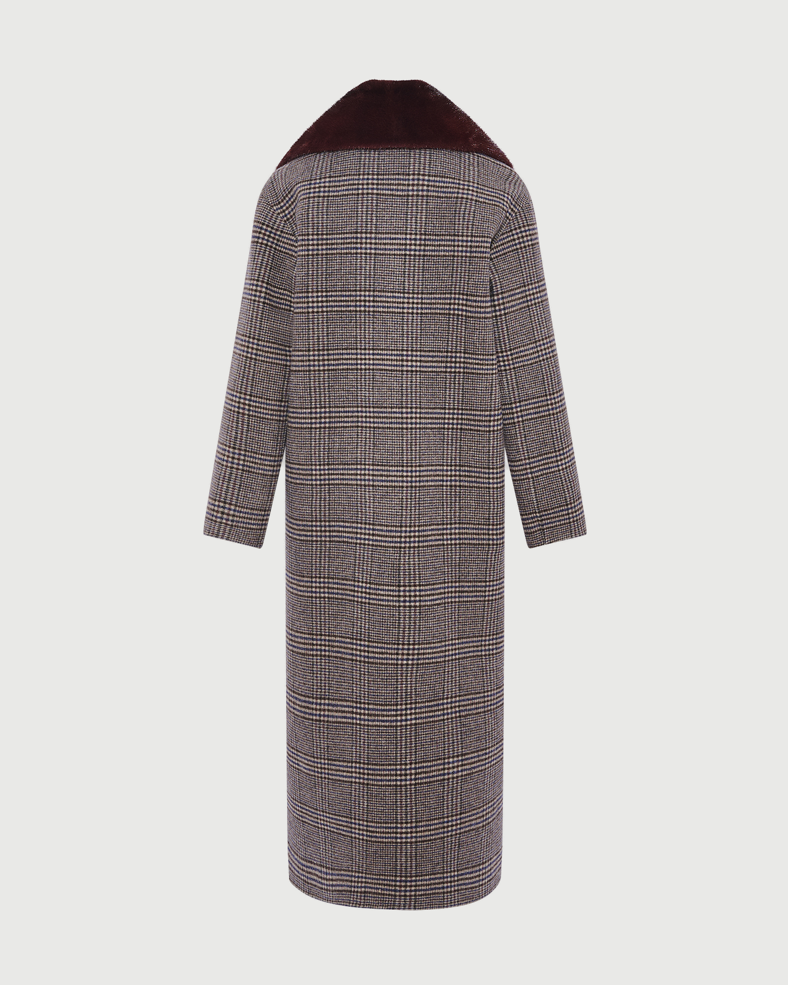 CARRY OVER : Manteau long en lainage cachemire avec col en fourrure de vison- Yves Salomon - Nouvelle collection Automne Hiver
