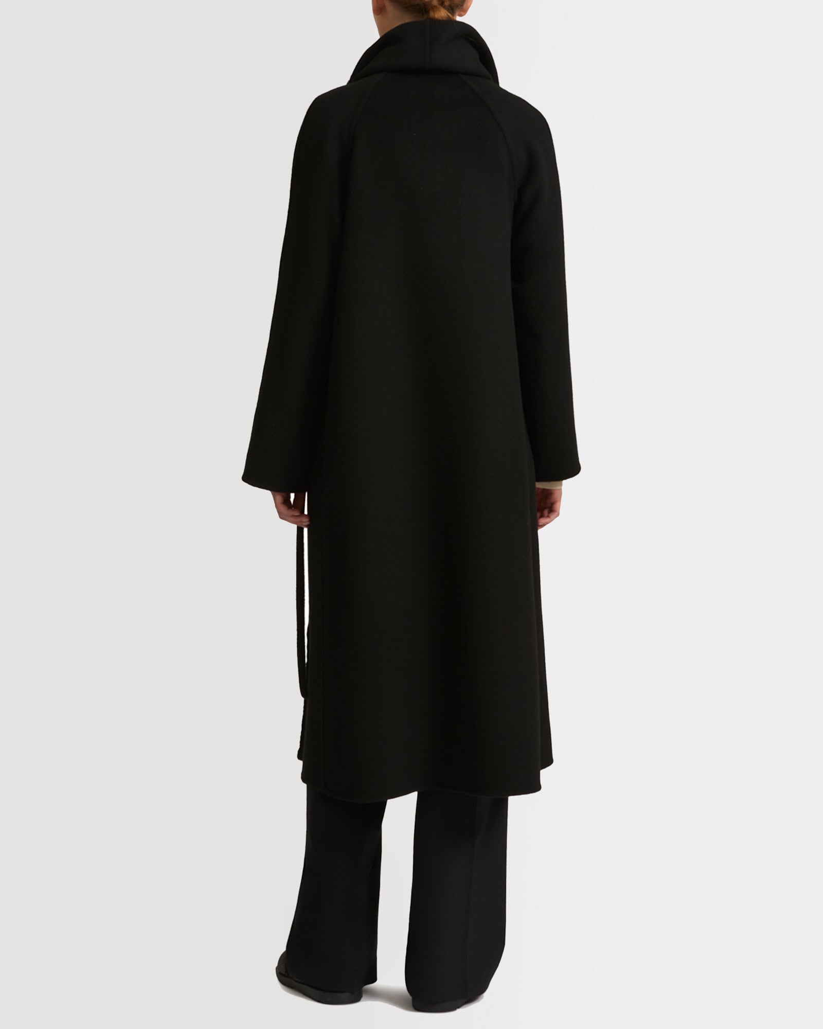 Cashmere wool coat with mink fur - Black - Yves Salomon - Women