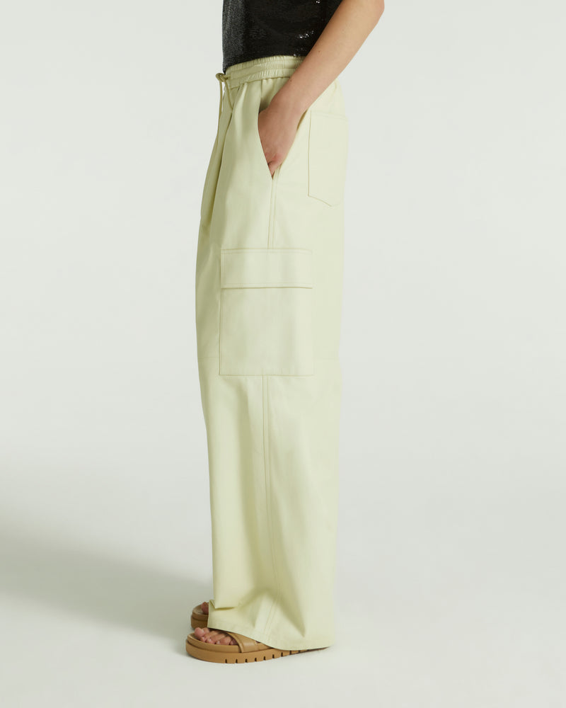 Leather cargo trousers - 
lemonade