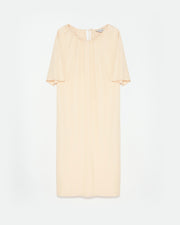 Robe fluide en satin de soie mélangé