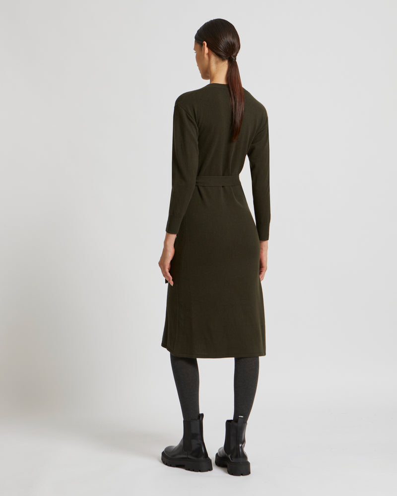Robe ceinturée en maille