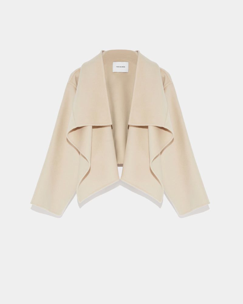 CROPPED JACKET IN CASHMERE WOOL