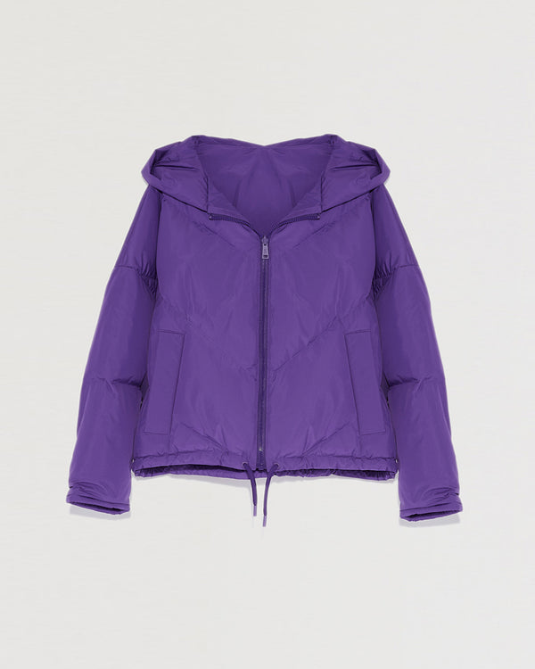 YVES SALOMON パープル　ファーショートコート YVES SALOMON パープルファーショートコート