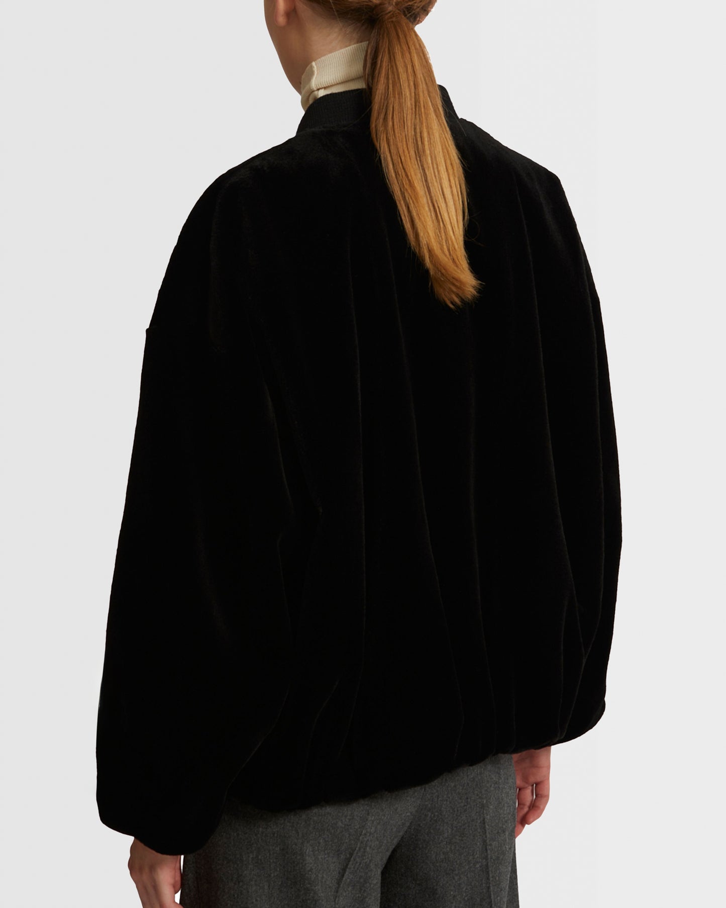 Bomber jacket in sheared mink