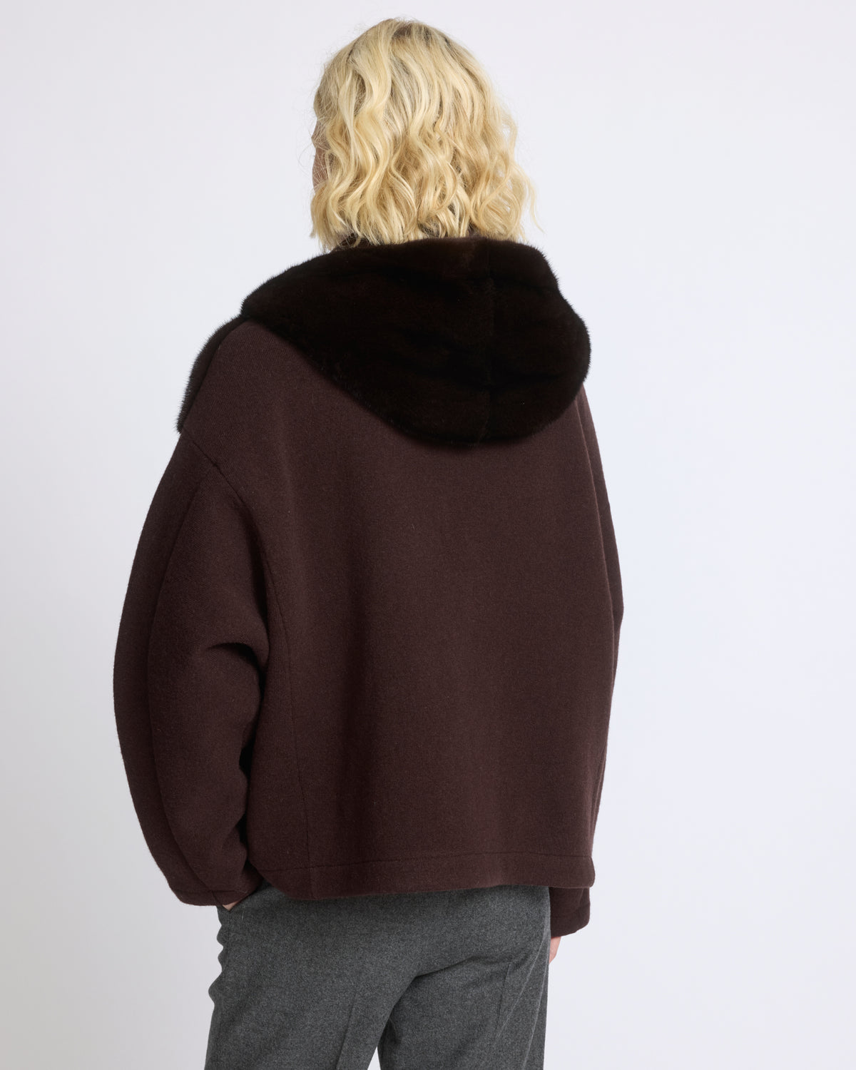 Veste à capuche en fourrure de vison et tissu technique - Yves Salomon - Nouvelle collection Automne Hiver