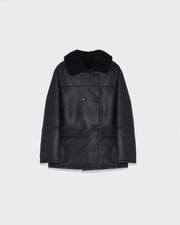 Veste style caban en agneau mérinillo