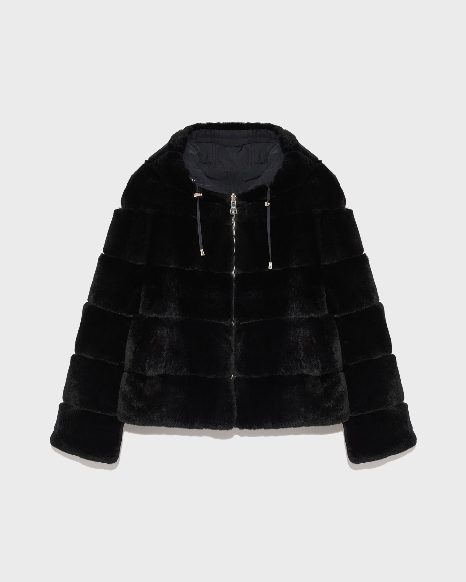 YVES SALOMON フォックスファージレ A” line hooded down jacket with fox fur - grey - Yves Salomon