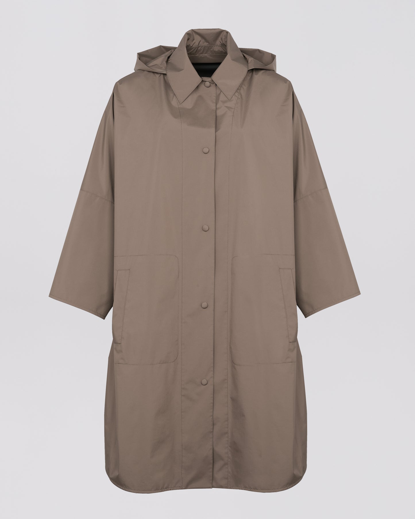 Ventes privées - cape-en-tissu-technique-green-coffee-25efc04611k54wa8185 -Yves Salomon