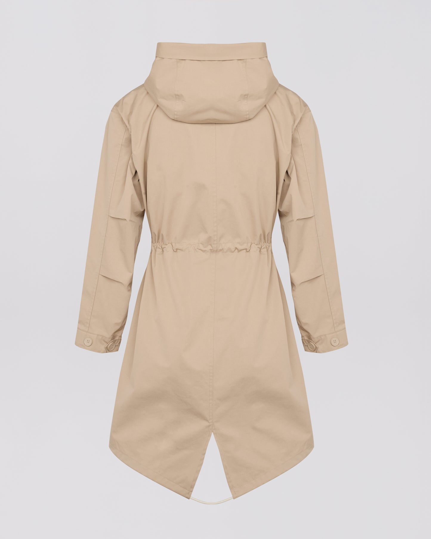 Parka fishtail courte en tissu technique