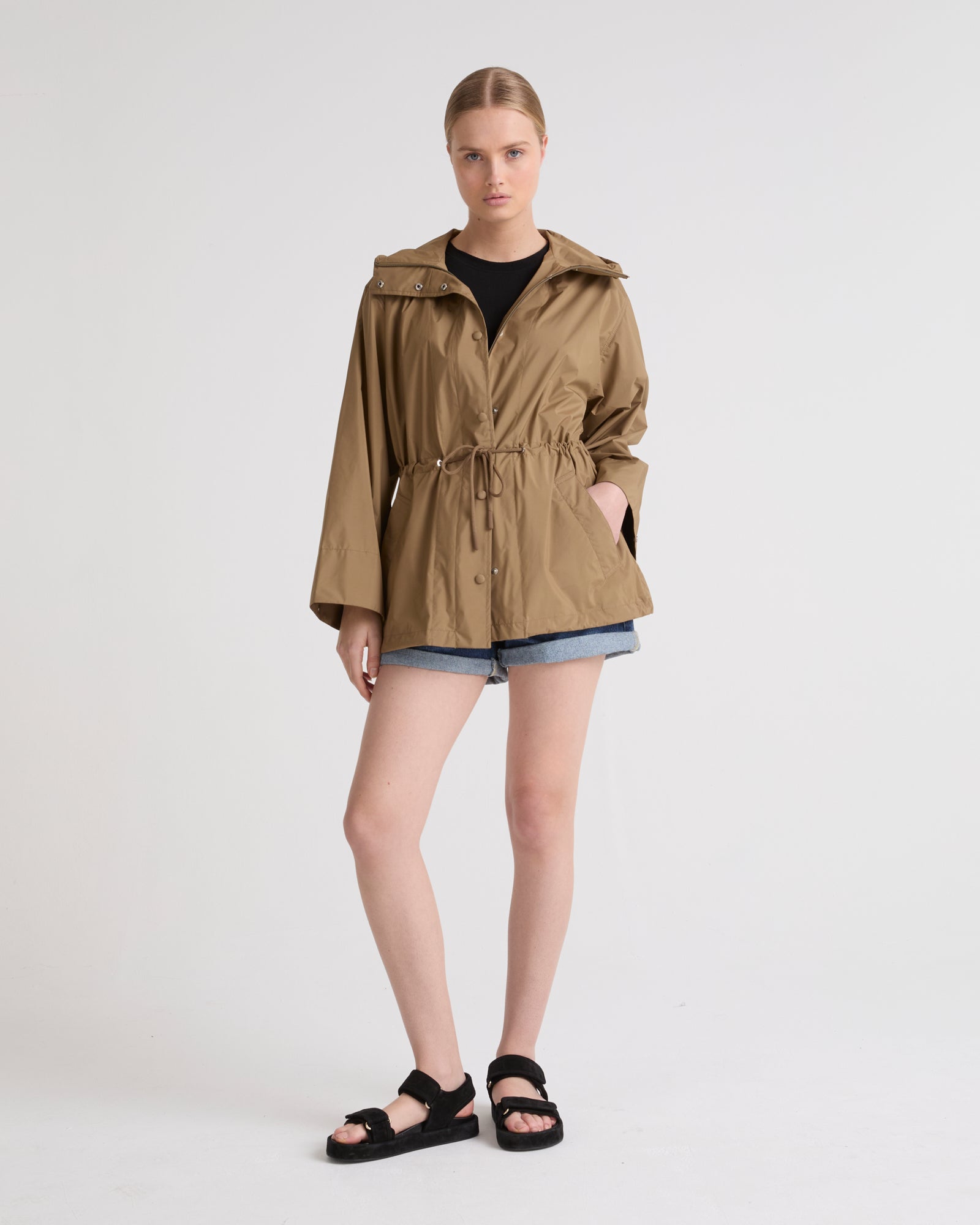 Technical fabric parka - Bronze - Yves Salomon