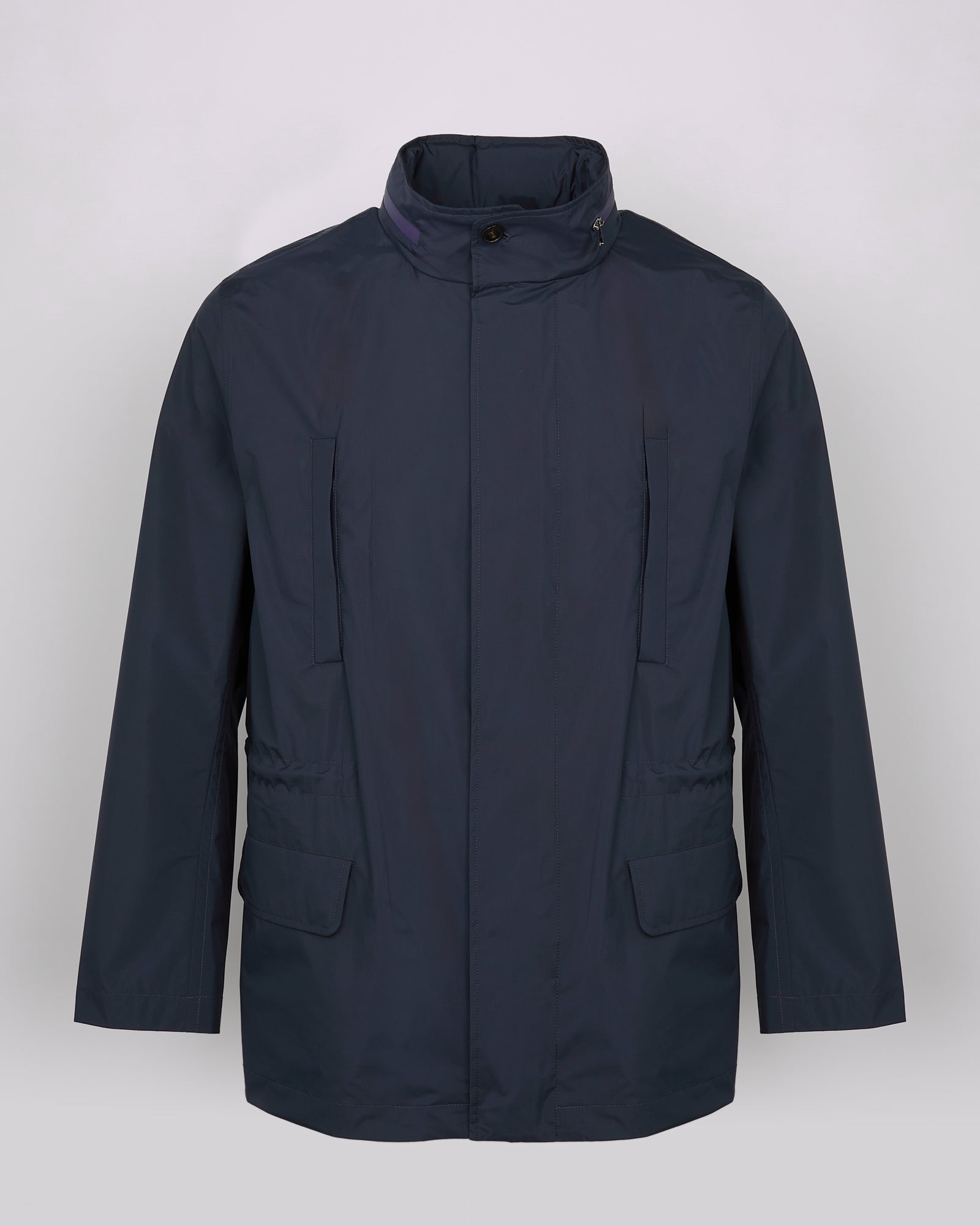 Technical fabric overshirt - navy - Private sale – Yves Salomon
