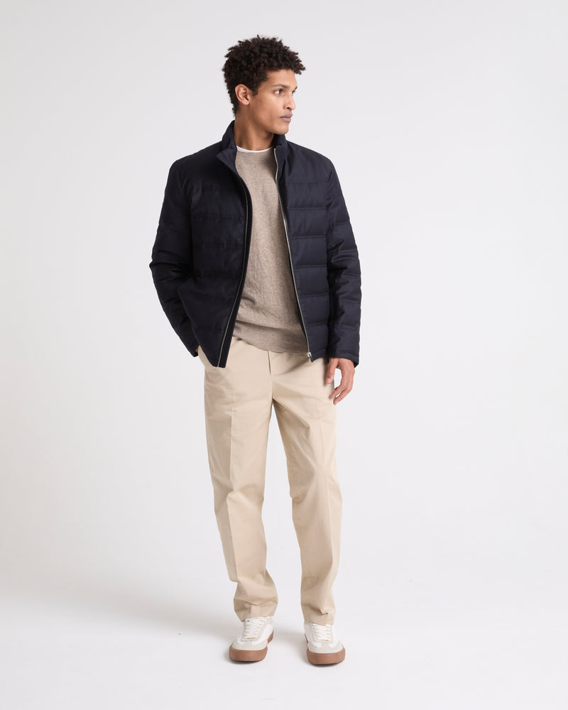 Doudoune en tissu laine-soie Loro Piana