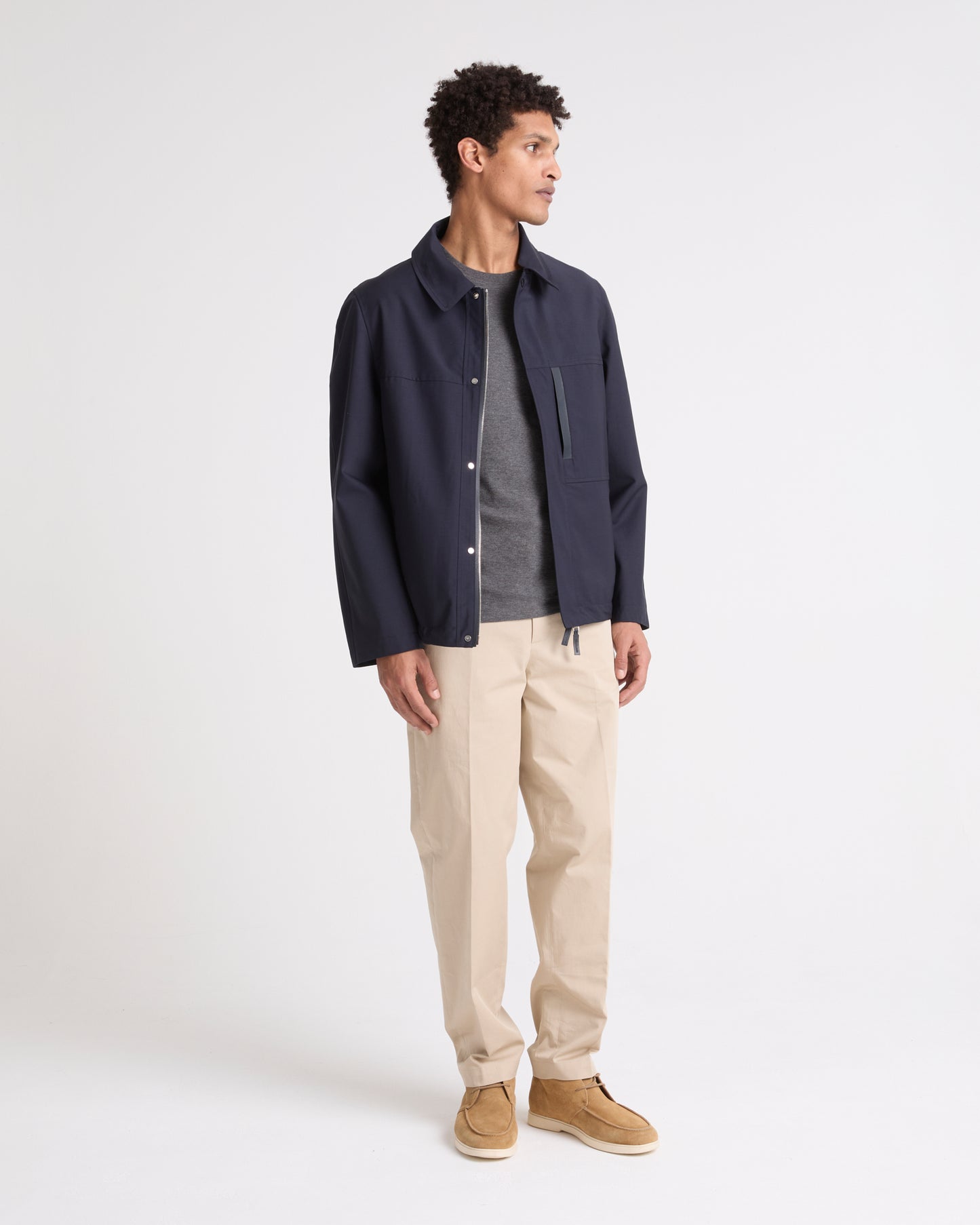 Veste en laine mélangée imperméable