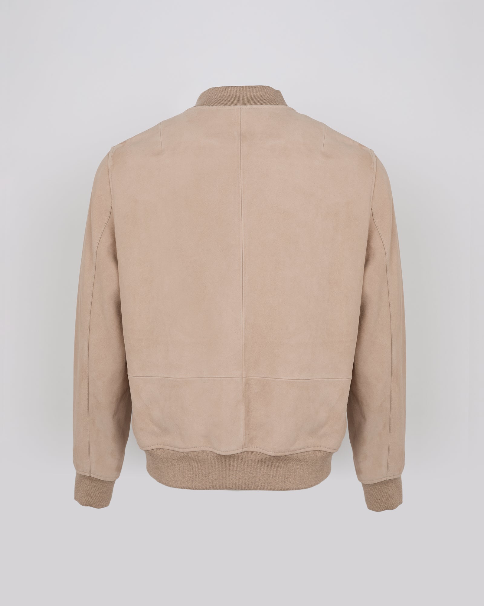 Suede leather varsity jacket -Beige - Yves Salomon Men