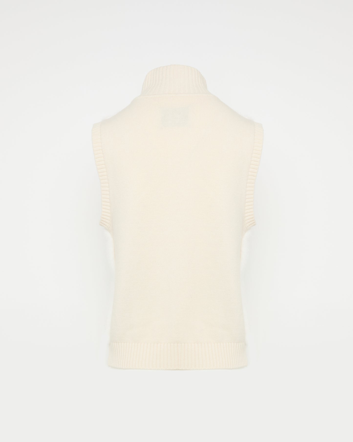 Merino knit and mink fur gilet