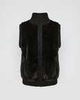 Gilet en fourrure de vison et maille Mérinos