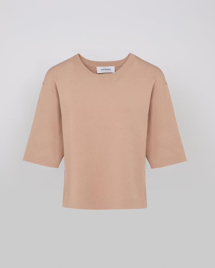 yves salomon T-shirt en maille - nouveauté