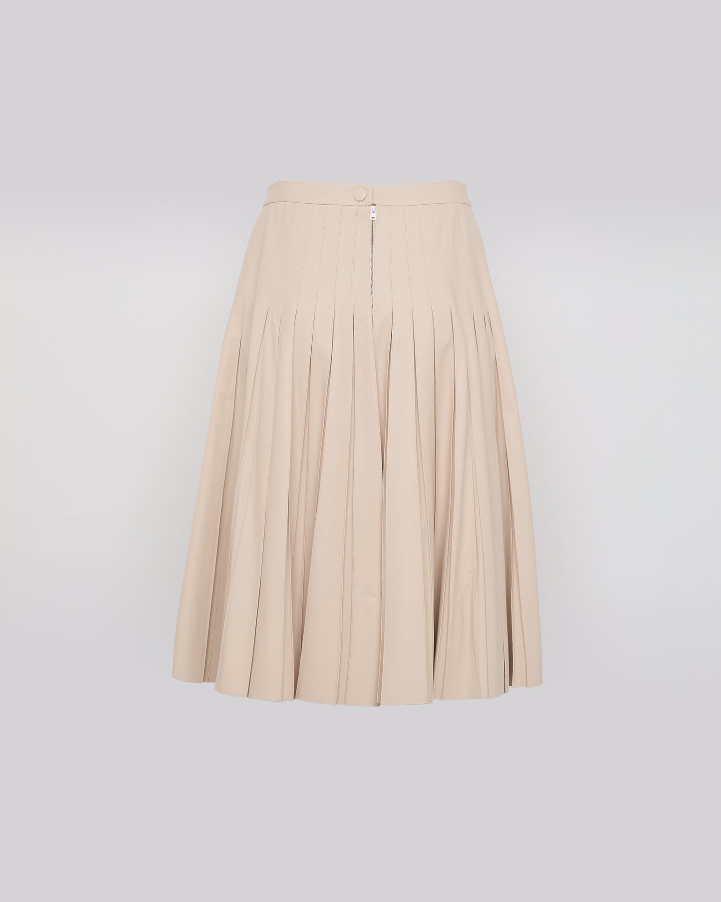 Pleated skirt in fine lamb leather