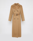 Trench coat en laine mélangée double face