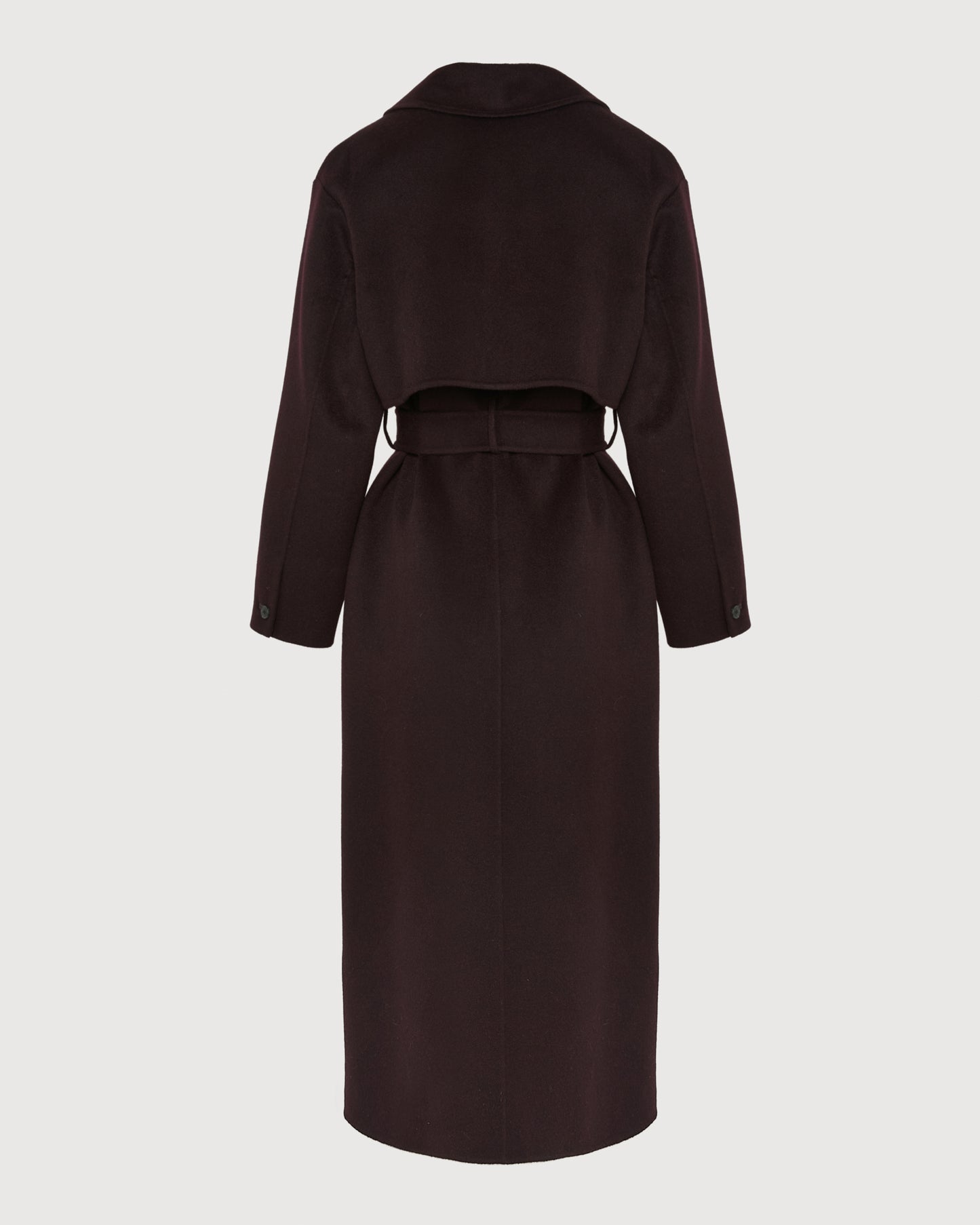 Double-sided wool-blend trench coat