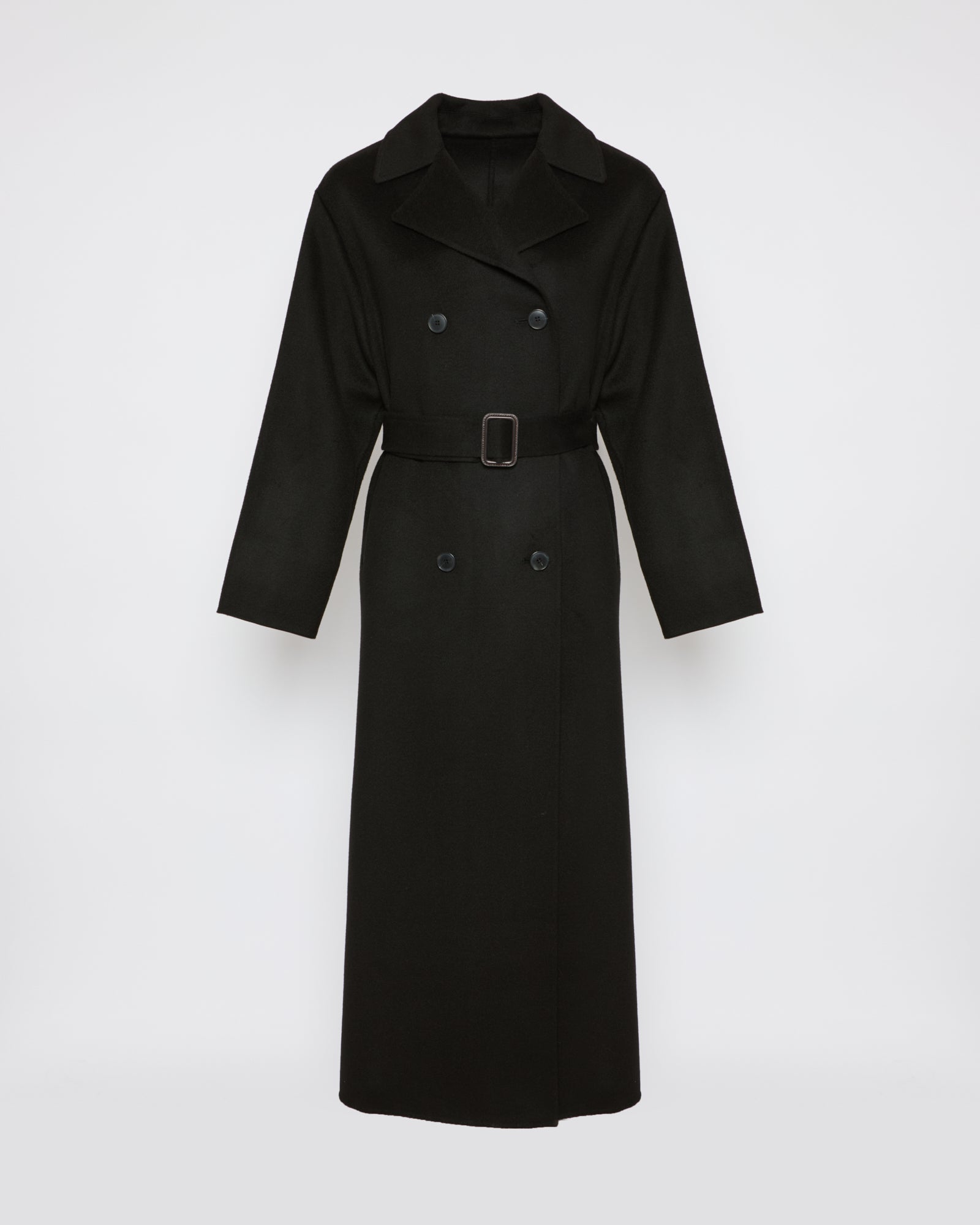 Winter sale -Coat in bonded leather & wool-grey – Yves Salomon