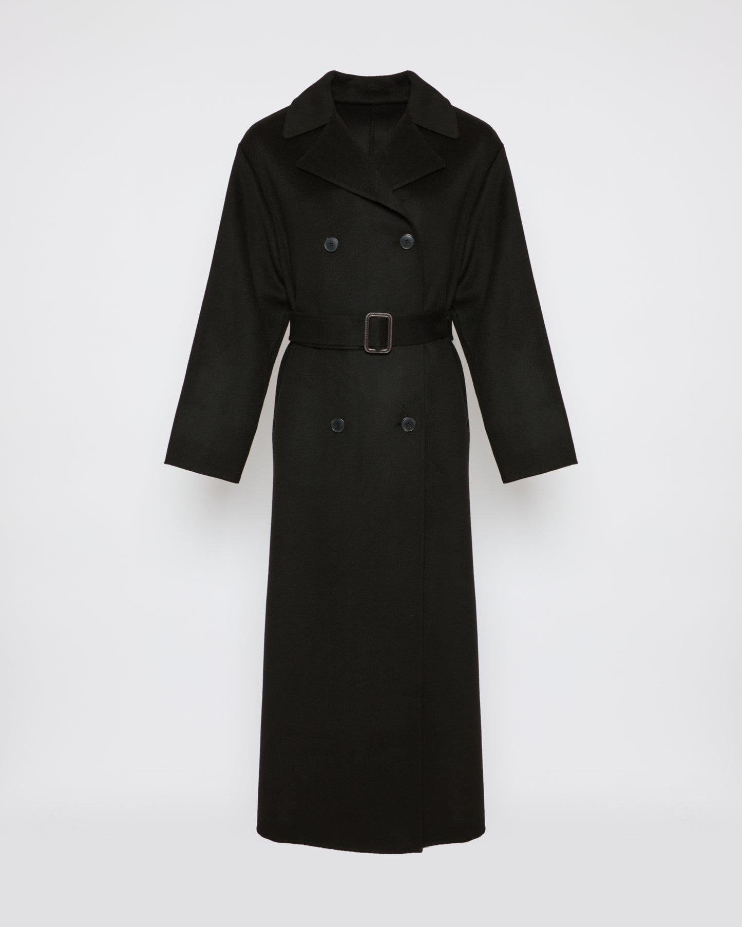 Trench coat en laine mélangée double face