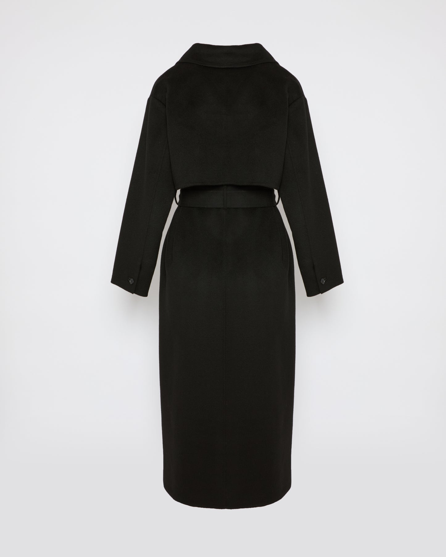 Trench coat en laine mélangée double face