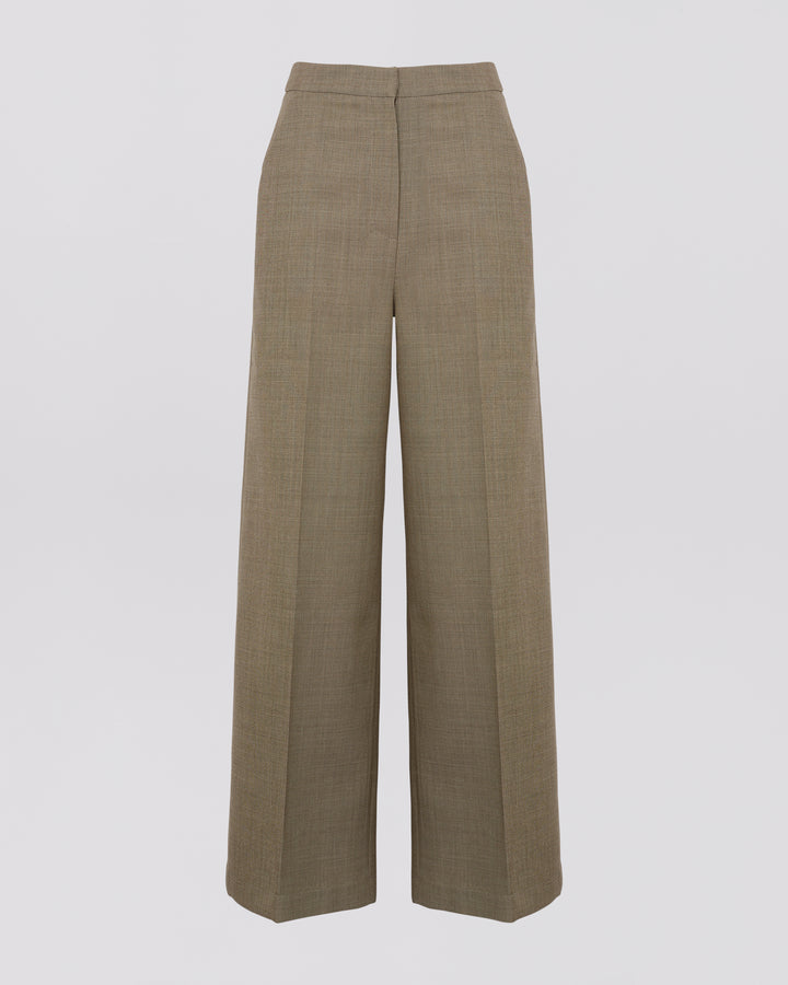 Pantalon tailleur en laine froide