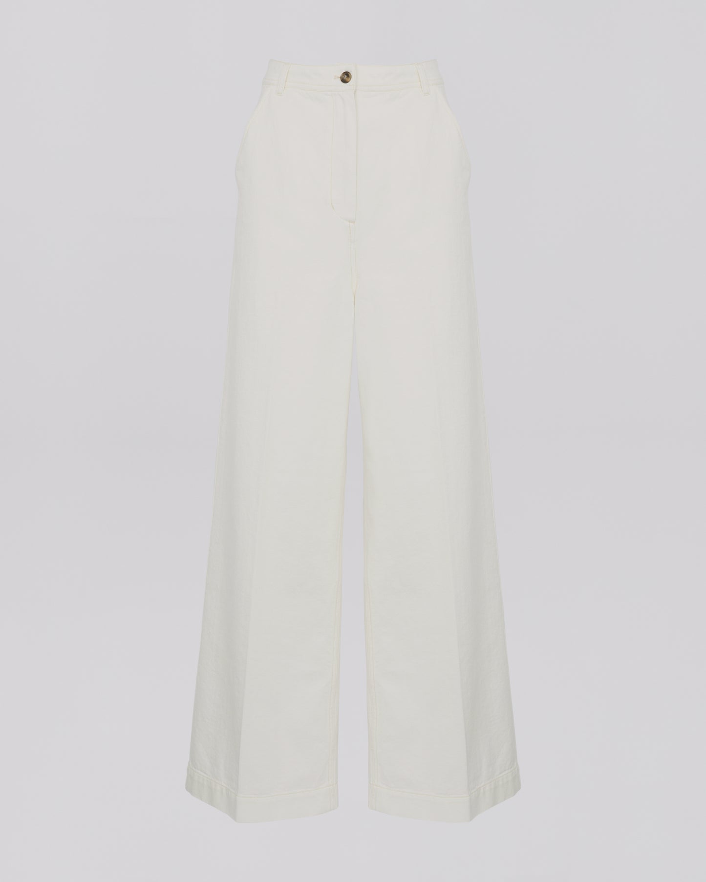 Ventes privées - pantalon-large-en-denim-blanc-25eyp039xxdecoc10 -Yves Salomon