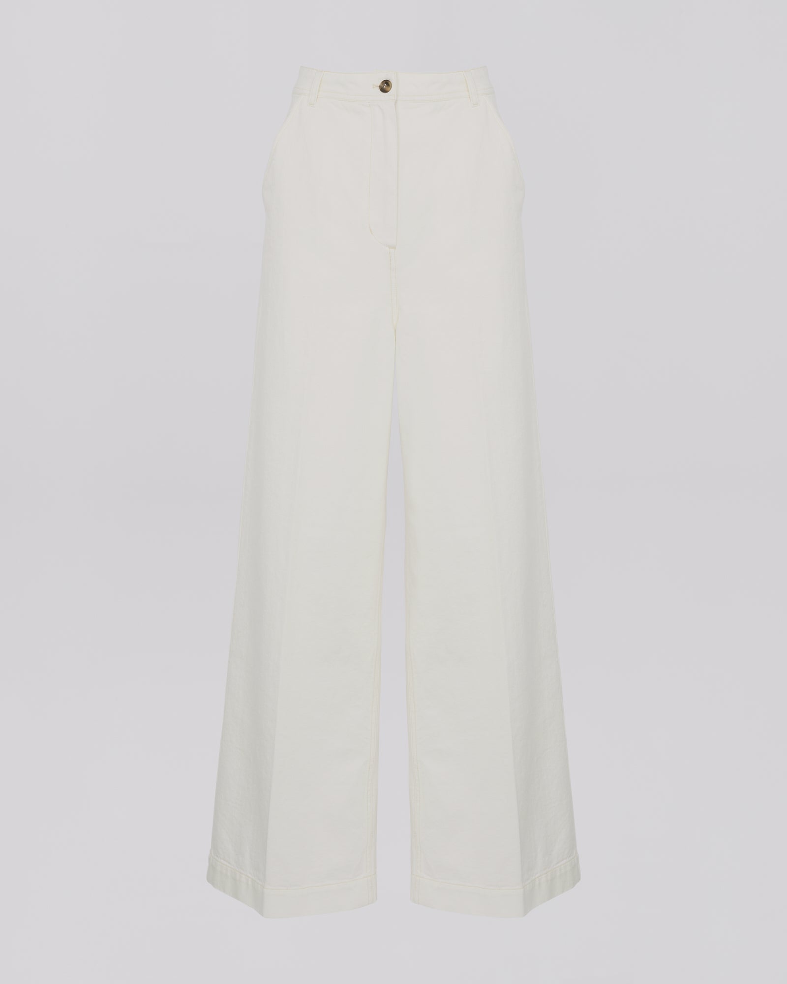 Ventes privées - pantalon-large-en-denim-blanc-25eyp039xxdecoc10 -Yves Salomon