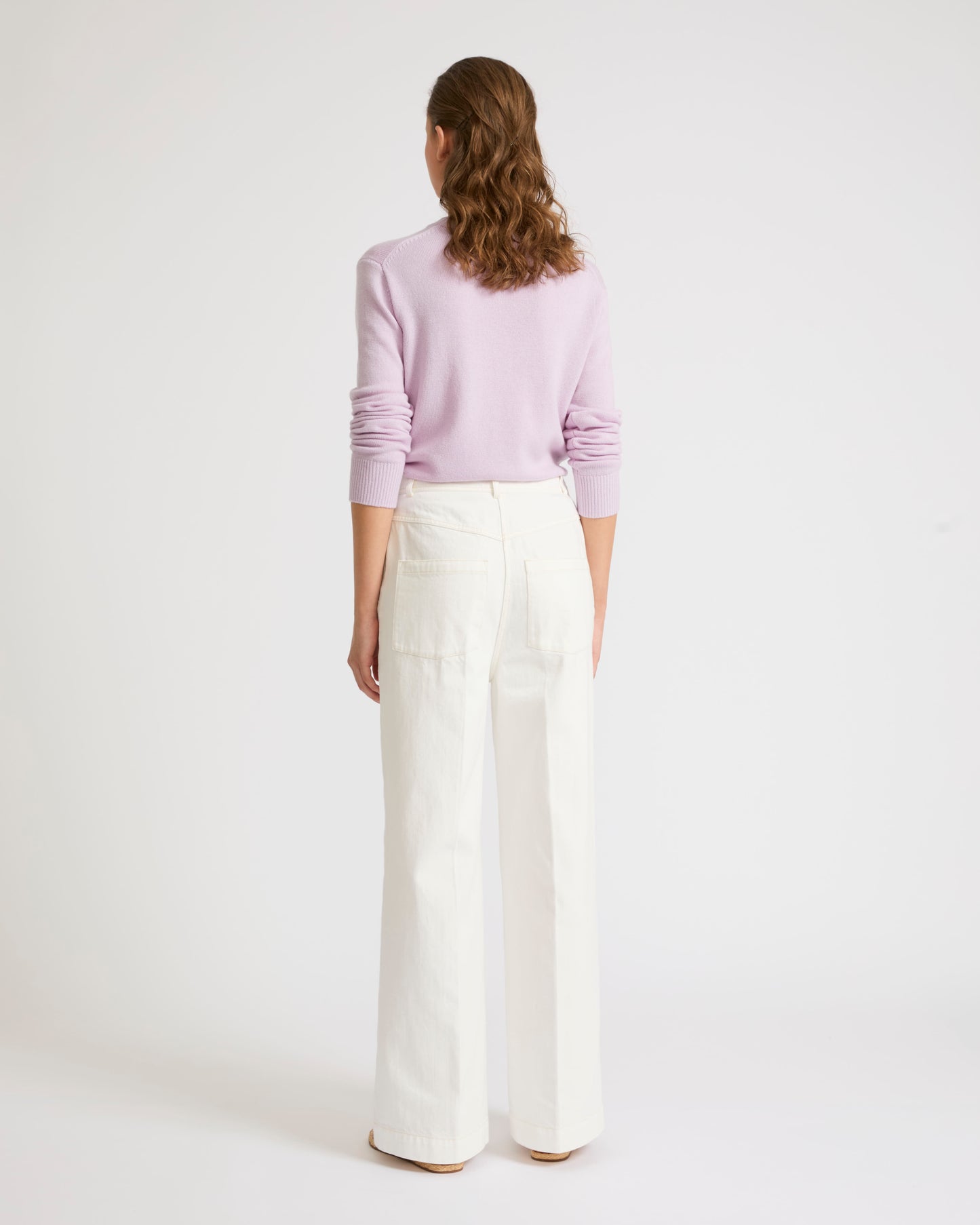 Ventes privées - pantalon-large-en-denim-blanc-25eyp039xxdecoc10 -Yves Salomon