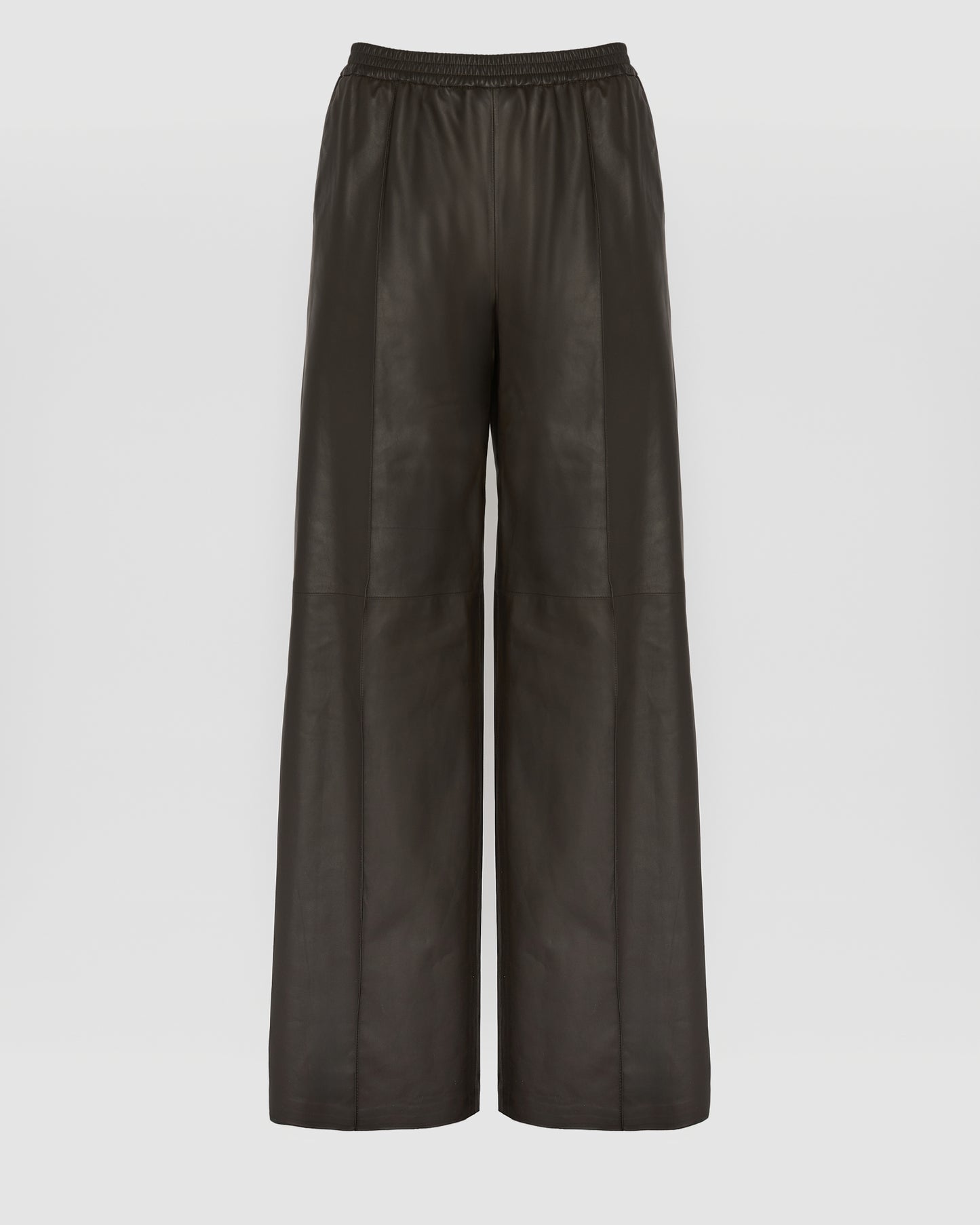 Fine lamb leather loose trousers