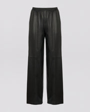 Pantalon ample en cuir d'agneau fin