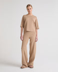 Pantalon large en maille