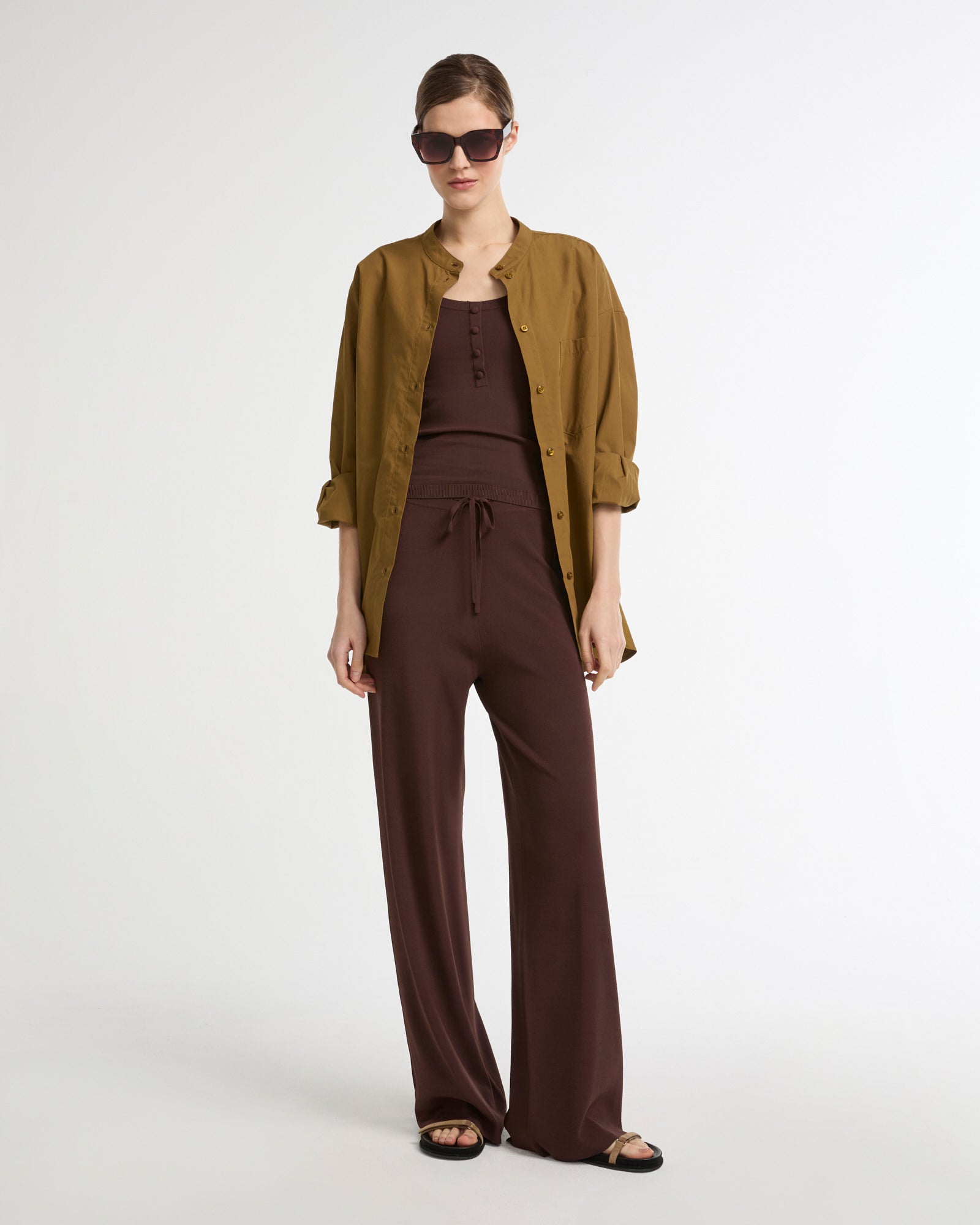 Pantalon large en maille -Yves salomon - Nouvelle collection Printemps Été