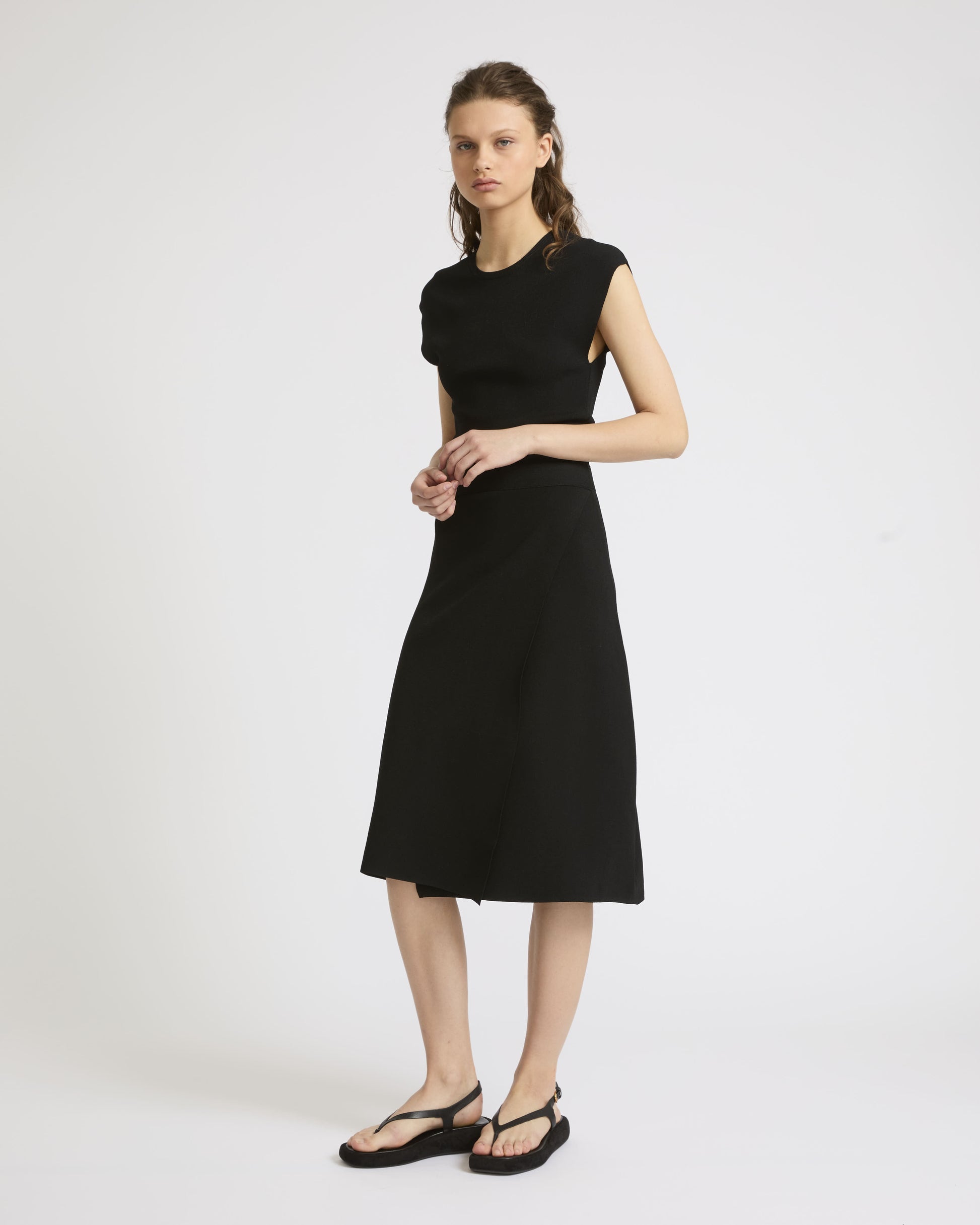 Knitted wrap dress - black - Private sale Yves Salomon Knitted wrap dress - black - Private sale Yves Salomon