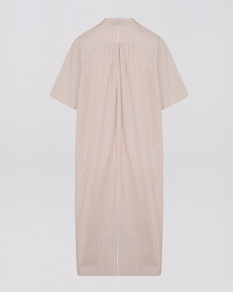 Robe kaftan en popeline rayée