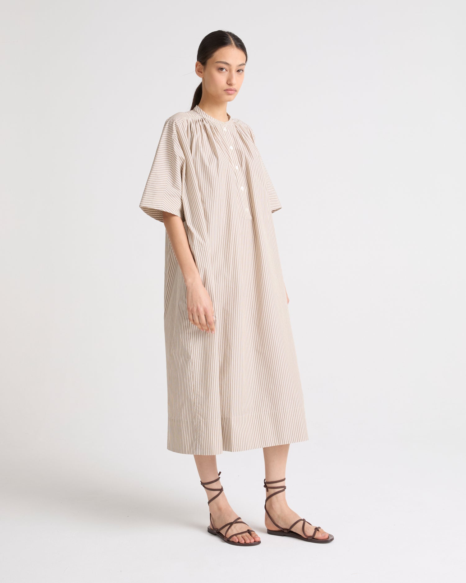 robe-popeline-rayee-palma-25eyr90917corab3166 -Yves Salomon