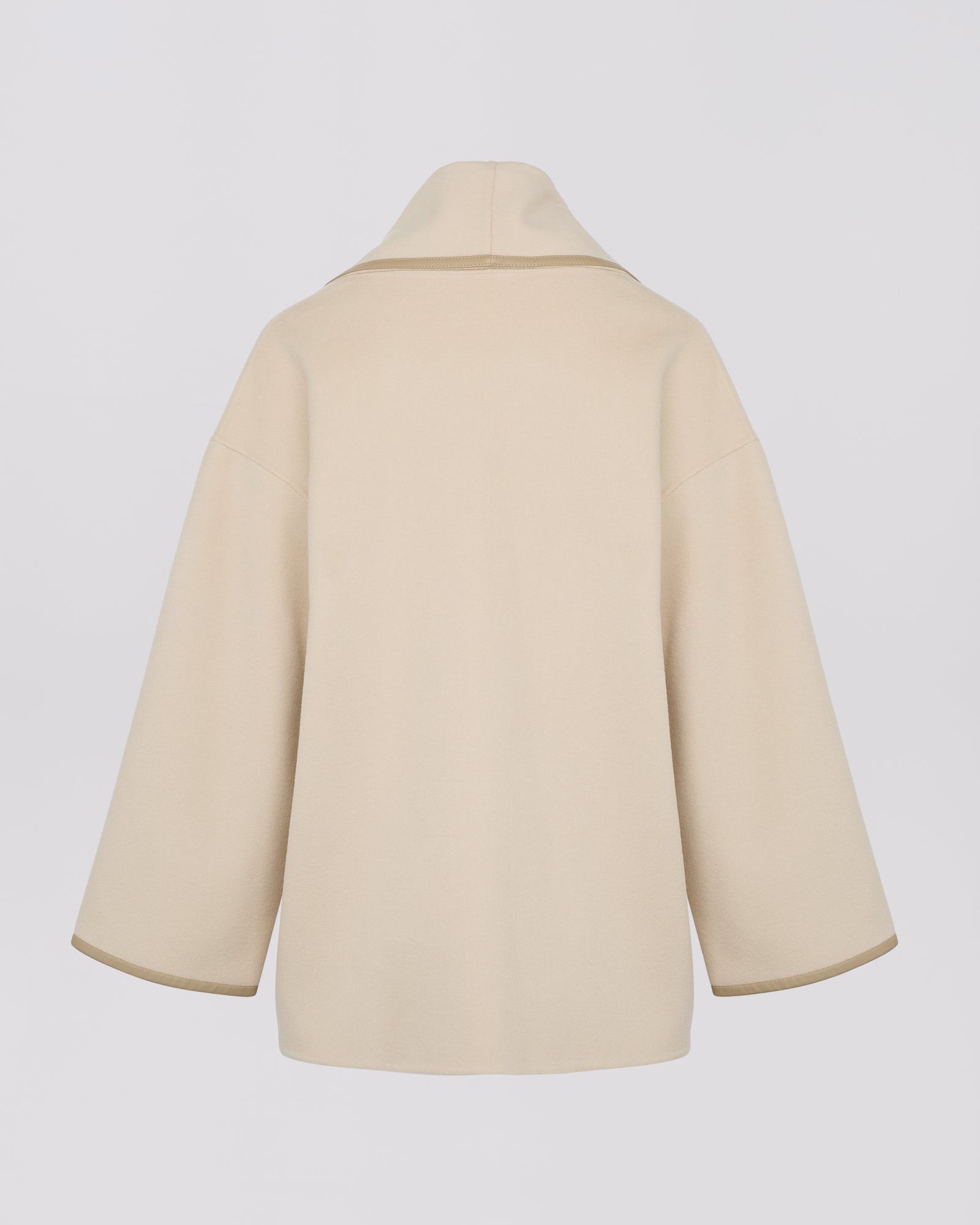 umm.claïr ウムクレール 2WAY Dobie shaggy coat Double-sided wool-blend trench coat-Beige-Yves Salomon